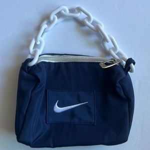Navy Nylon Mini Purse